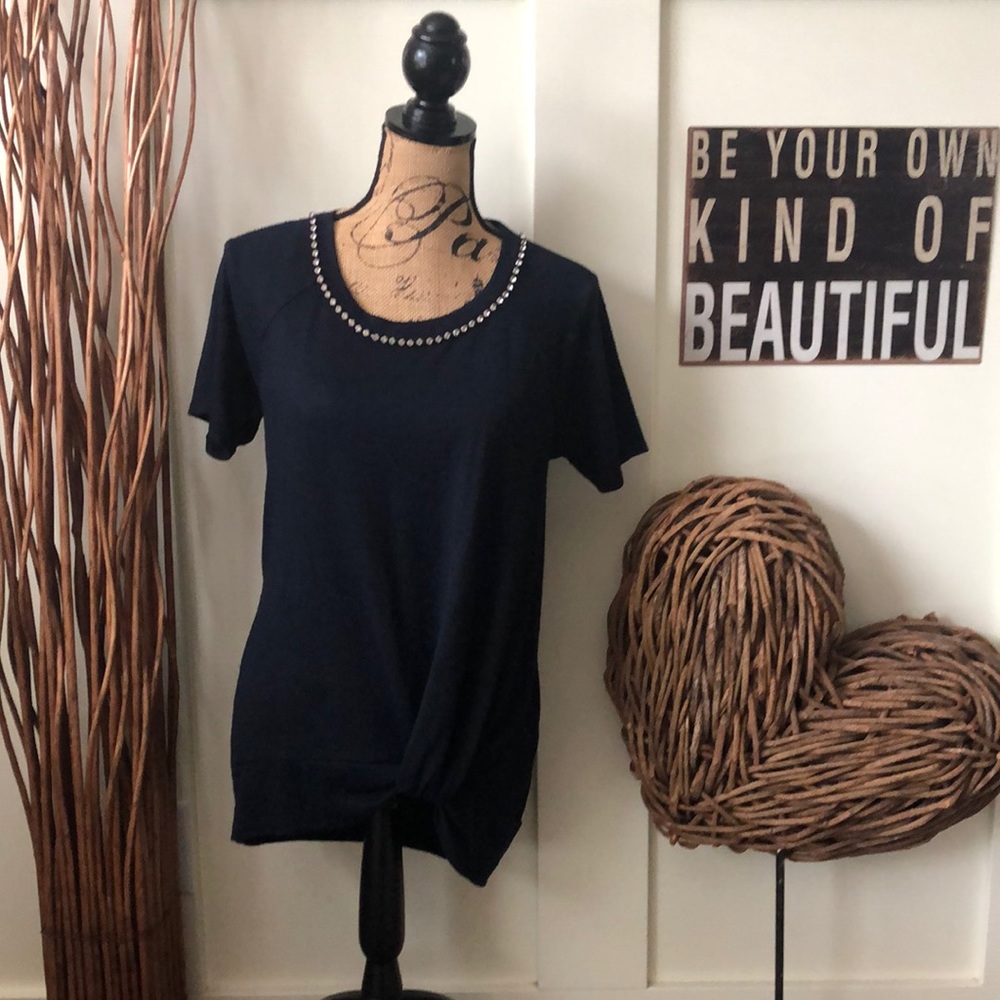Juicy Couture Twisted Front Tunic w/Rhinestones